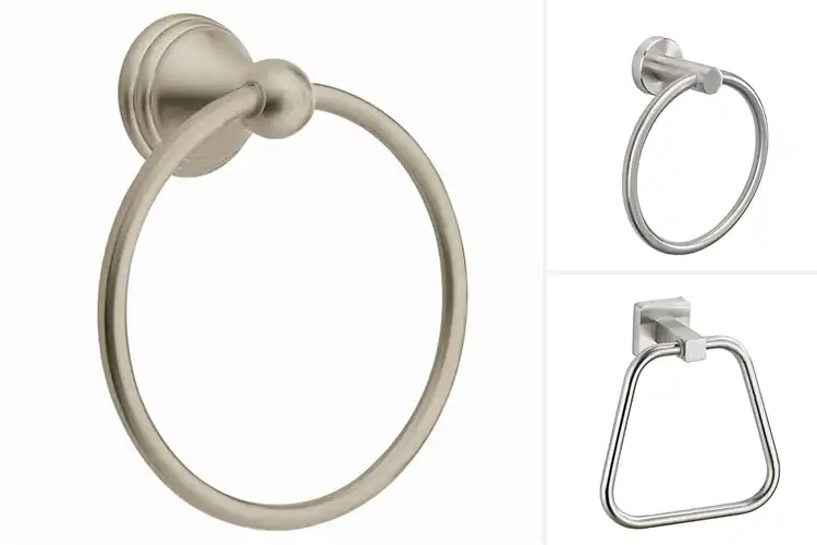 Detailed view of Best Brushed Nickel Towel Rings