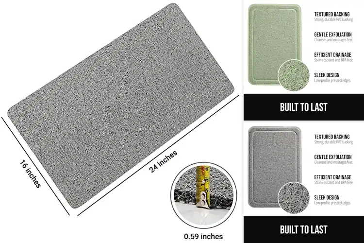 Detailed view of Best Exfoliating Bath Mats: Spa-Like Comfort for Your Shower