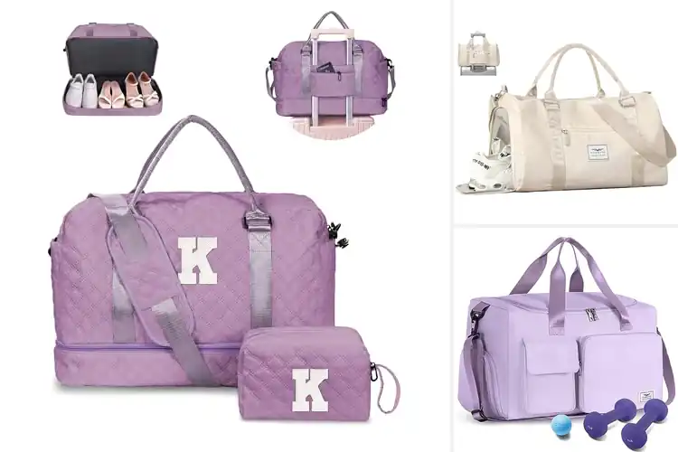Detailed view of Best Girls Duffle Bags With Shoe Compartments