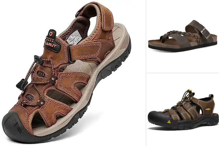 Detailed view of Best Leather Hiking Sandals