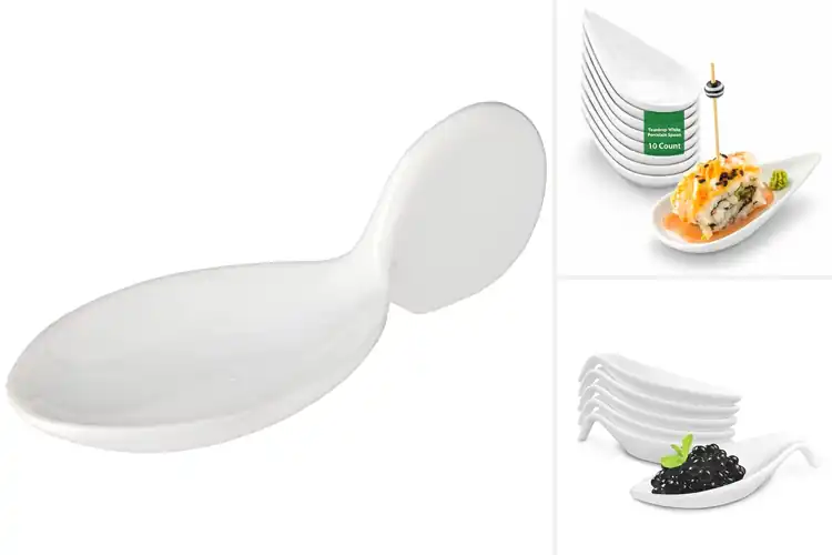 Detailed view of Best Porcelain Tasting Spoons