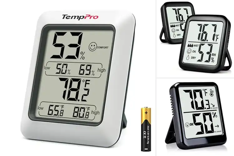 Detailed view of Best Portable Humidity Gauge With Stand