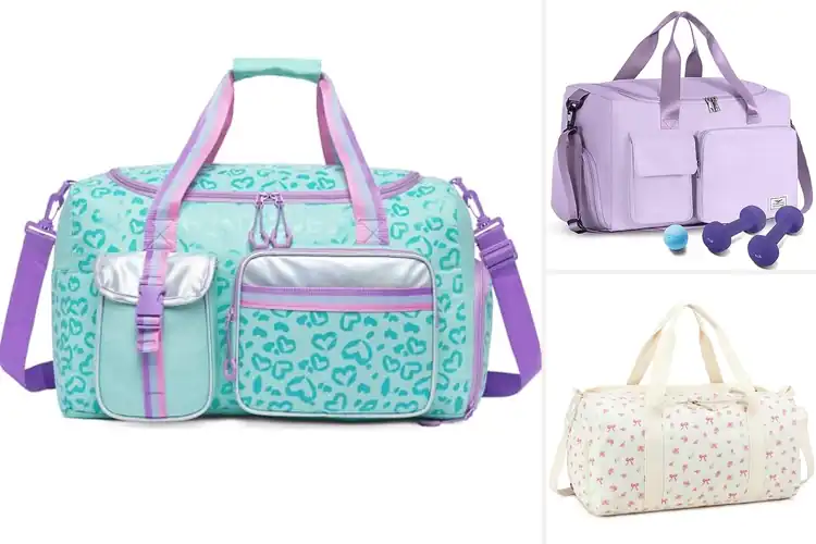 Detailed view of Best Shoes Compartment Duffle Bags For Girls
