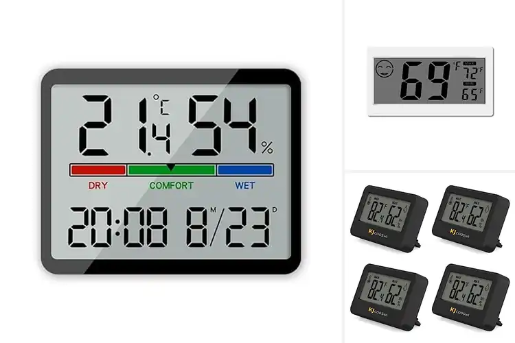 Detailed view of Best Wall Mountable Hygrometer With Magnet