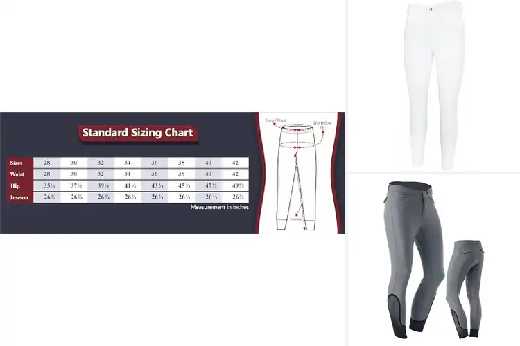 Detailed view of Best Zipper Closure Mens Breeches: Ride in Comfort